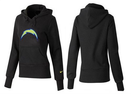 Women's Los Angeles Chargers Logo Pullover Hoodie Black