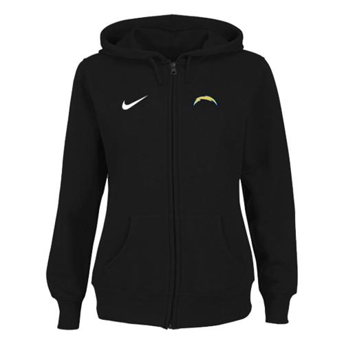 Nike San Diego Chargers Ladies Tailgater Full Zip Hoodie Black