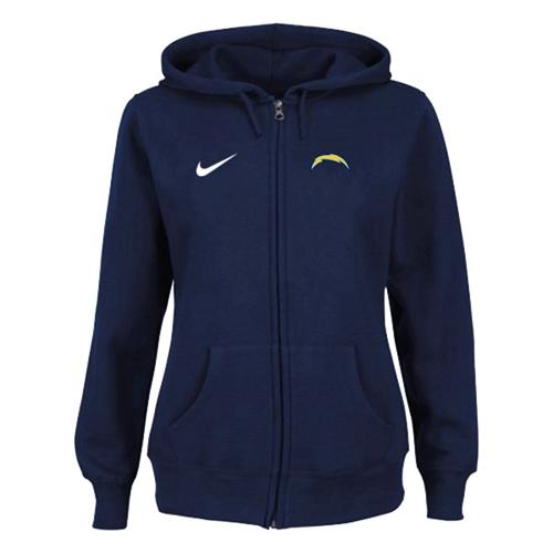 Nike San Diego Chargers Ladies Tailgater Full Zip Hoodie Blue