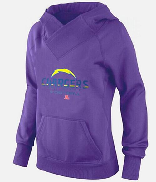 Women's Los Angeles Chargers Big & Tall Critical Victory Pullover Hoodie Purple