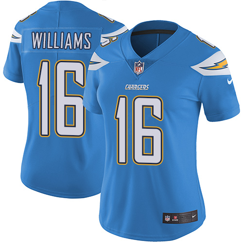 Nike Chargers #16 Tyrell Williams Electric Blue Alternate Women's Stitched NFL Vapor Untouchable Limited Jersey - Click Image to Close