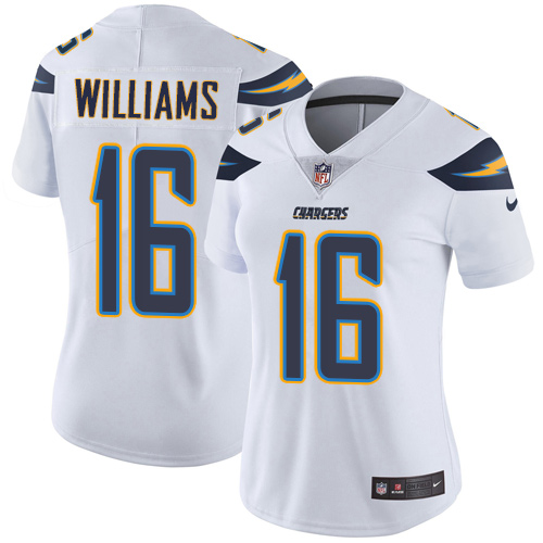 Nike Chargers #16 Tyrell Williams White Women's Stitched NFL Vapor Untouchable Limited Jersey