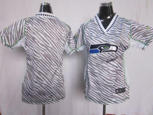 Nike Seahawks Blank Zebra Women's Stitched NFL Elite Jersey