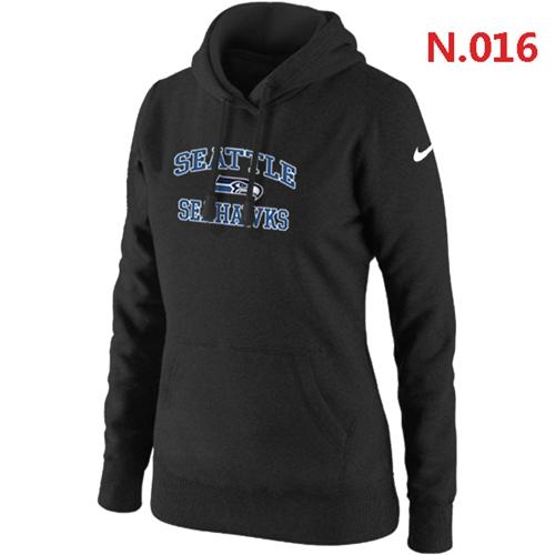 Women's Nike Seattle Seahawks Heart & Soul Pullover Hoodie Black