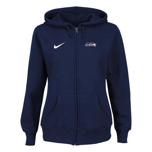 Nike Seattle Seahawks Ladies Tailgater Full Zip Hoodie Blue