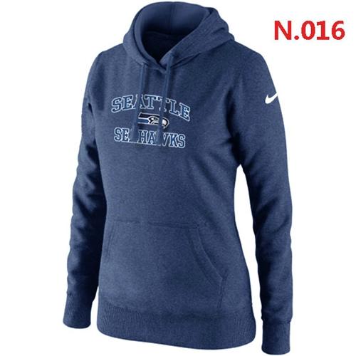 Women's Nike Seattle Seahawks Heart & Soul Pullover Hoodie Dark Blue