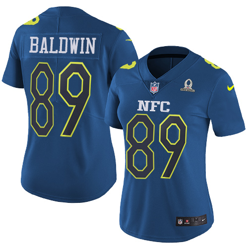 Nike Seahawks #89 Doug Baldwin Navy Women's Stitched NFL Limited NFC 2017 Pro Bowl Jersey