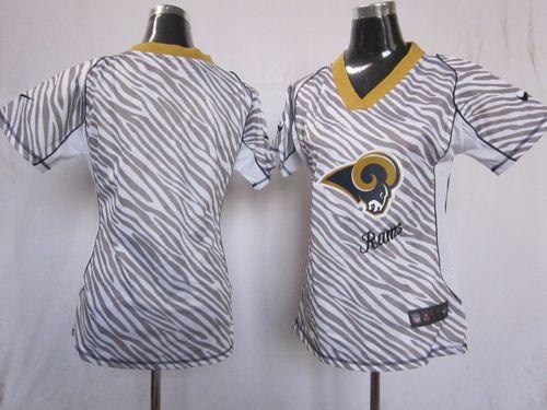 Nike Rams Blank Zebra Women's Stitched NFL Elite Jersey