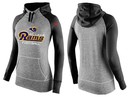 Women's Nike Los Angeles Rams Performance Hoodie Grey & Black