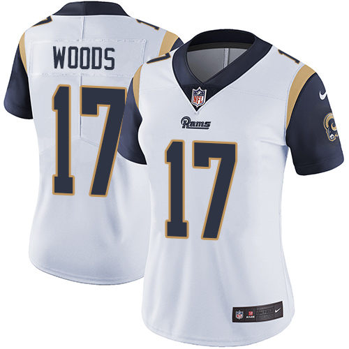 Nike Rams #17 Robert Woods White Women's Stitched NFL Vapor Untouchable Limited Jersey - Click Image to Close