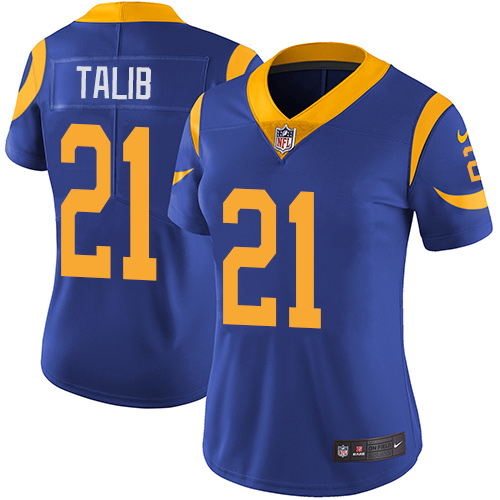 Nike Rams #21 Aqib Talib Royal Blue Alternate Women's Stitched NFL Vapor Untouchable Limited Jersey - Click Image to Close