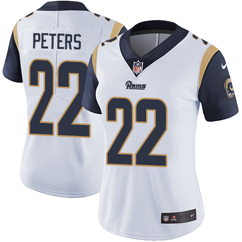 Nike Rams #22 Marcus Peters White Women's Stitched NFL Vapor Untouchable Limited Jersey - Click Image to Close