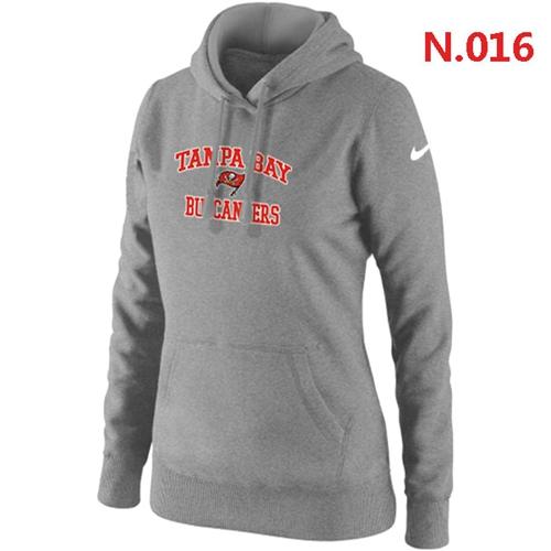 Women's Nike Tampa Bay Buccaneers Heart & Soul Pullover Hoodie Light Grey