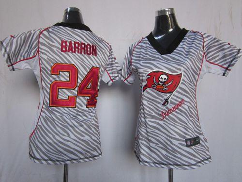 Nike Buccaneers #24 Mark Barron Zebra Women's Stitched NFL Elite Jersey