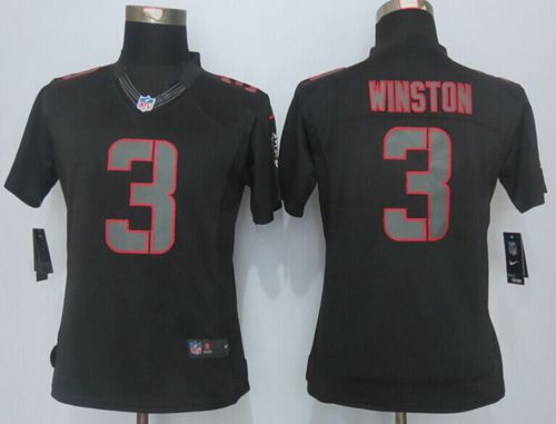 Nike Buccaneers #3 Jameis Winston Black Impact Women's Stitched NFL Limited Jersey