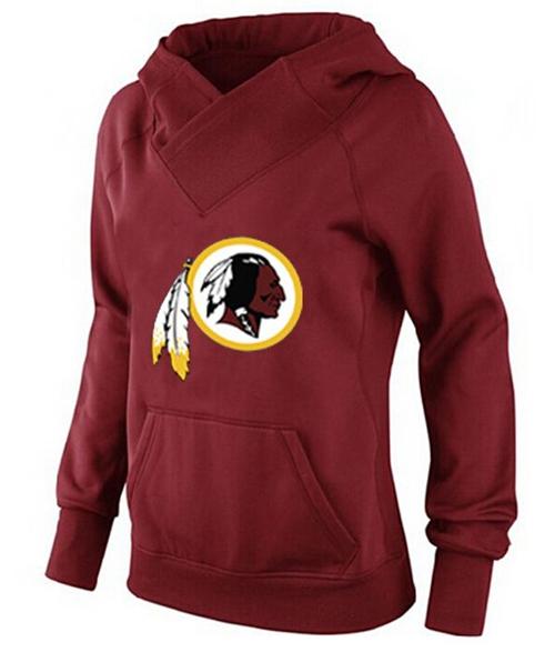 Women's Washington Redskins Logo Pullover Hoodie Red