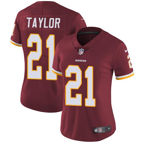 Nike Redskins #21 Sean Taylor Burgundy Red Team Color Women's Stitched NFL Vapor Untouchable Limited Jersey