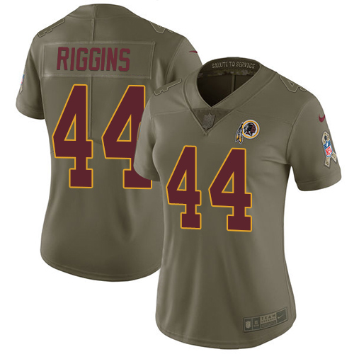 Nike Redskins #44 John Riggins Olive Women's Stitched NFL Limited 2017 Salute to Service Jersey