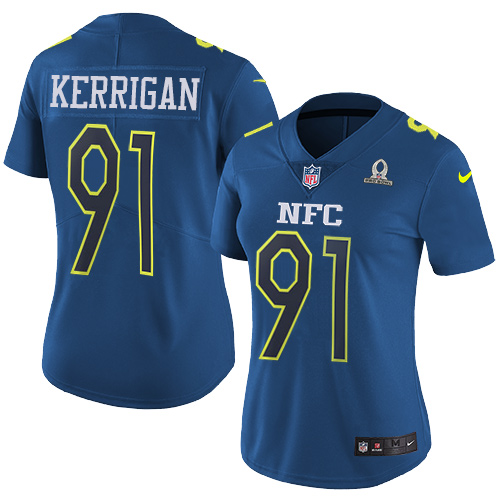 Nike Redskins #91 Ryan Kerrigan Navy Women's Stitched NFL Limited NFC 2017 Pro Bowl Jersey