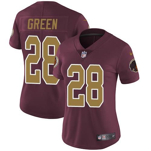 Nike Redskins #28 Darrell Green Burgundy Red Alternate Women's Stitched NFL Vapor Untouchable Limited Jersey