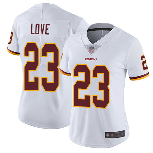 Redskins #23 Bryce Love White Women's Stitched Football Vapor Untouchable Limited Jersey - Click Image to Close