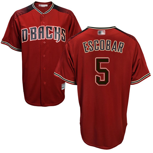 Diamondbacks #5 Eduardo Escobar Sedona Red Alternate Women's Stitched MLB Jersey