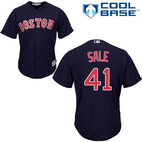 Red Sox #41 Chris Sale Navy Blue Alternate Women's Stitched MLB Jersey - Click Image to Close