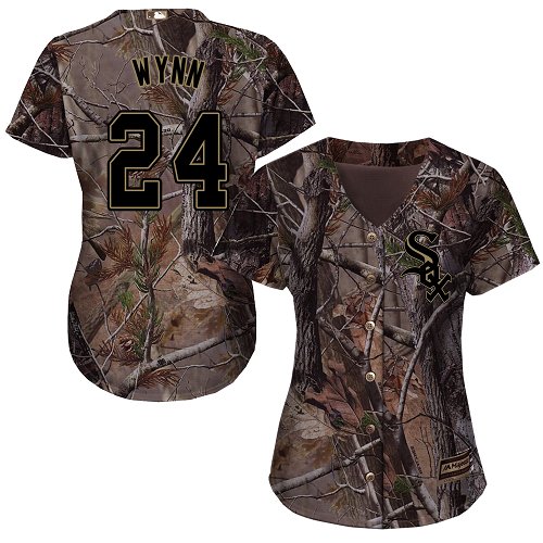 White Sox #24 Early Wynn Camo Realtree Collection Cool Base Women's Stitched MLB Jersey