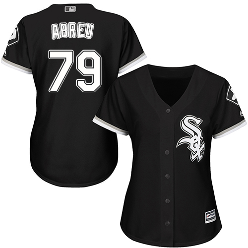 White Sox #79 Jose Abreu Black Alternate Women's Stitched MLB Jersey