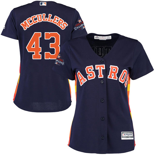 Astros #43 Lance McCullers Navy Blue Alternate 2017 World Series Champions Women's Stitched MLB Jersey