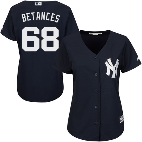 Yankees #68 Dellin Betances Navy Blue Alternate Women's Stitched MLB Jersey - Click Image to Close