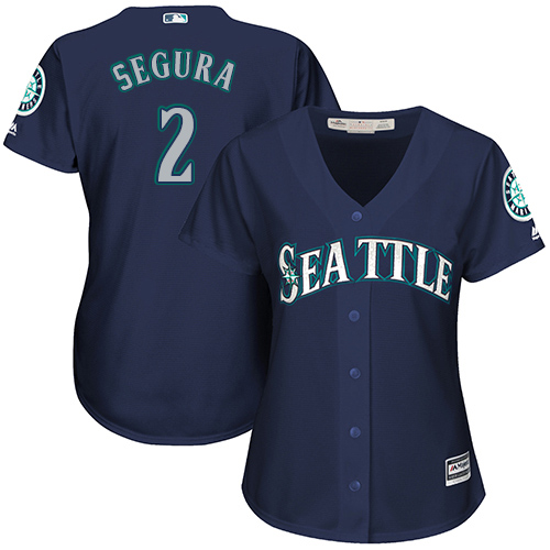 Mariners #2 Jean Segura Navy Blue Alternate Women's Stitched MLB Jersey