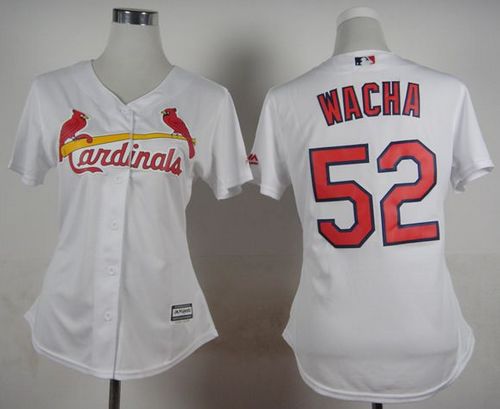 Cardinals #52 Michael Wacha White Home Women's Stitched MLB Jersey - Click Image to Close