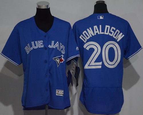 Blue Jays #20 Josh Donaldson Blue Flexbase Authentic Women's Stitched MLB Jersey - Click Image to Close