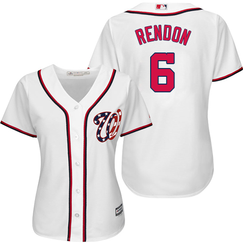 Nationals #6 Anthony Rendon White Home Women's Stitched MLB Jersey