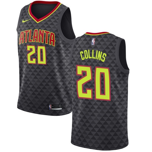 Nike Hawks #20 John Collins Black Women's NBA Swingman Icon Edition Jersey