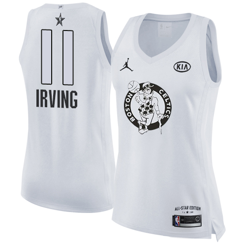 Nike Celtics #11 Kyrie Irving White Women's NBA Jordan Swingman 2018 All-Star Game Jersey