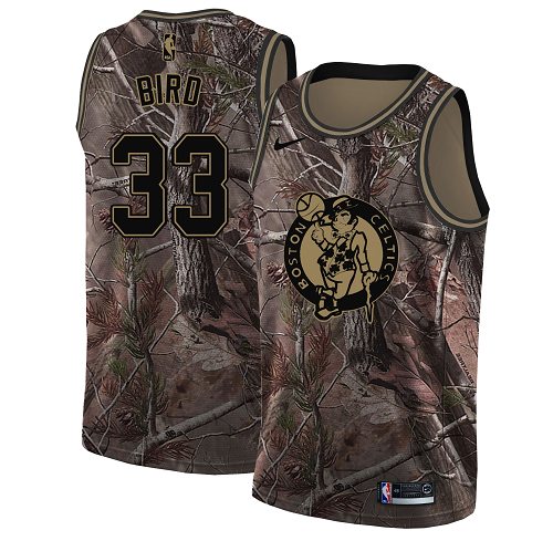 Nike Celtics #33 Larry Bird Camo Women's NBA Swingman Realtree Collection Jersey