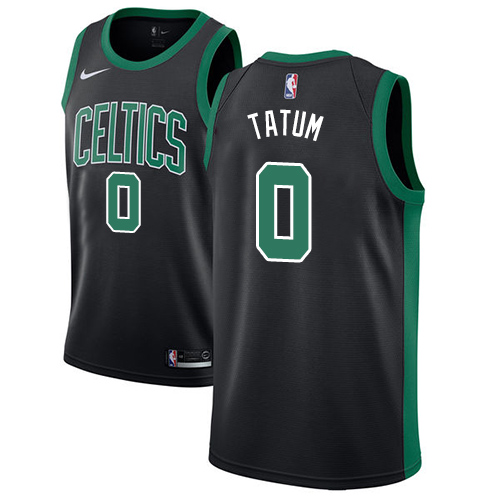 Nike Celtics #0 Jayson Tatum Black Women's NBA Swingman Statement Edition Jersey