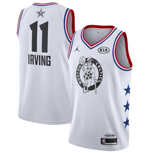 Nike Celtics #11 Kyrie Irving White Women's NBA Jordan Swingman 2019 All-Star Game Jersey