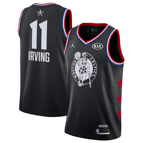 Nike Celtics #11 Kyrie Irving Black Women's NBA Jordan Swingman 2019 All-Star Game Jersey - Click Image to Close