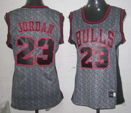 Bulls #23 Michael Jordan Grey Static Fashion Women's Stitched NBA Jersey