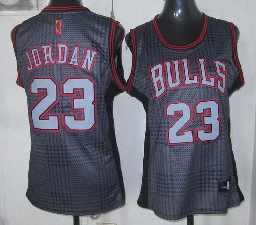 Bulls #23 Michael Jordan Black Rhythm Fashion Women's Stitched NBA Jersey