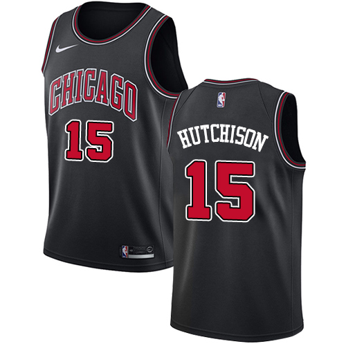 Nike Bulls #15 Chandler Hutchison Black Women's NBA Swingman Statement Edition Jersey