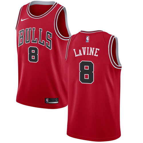 Nike Bulls #8 Zach LaVine Red Women's NBA Swingman Icon Edition Jersey