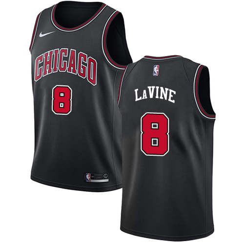 Nike Bulls #8 Zach LaVine Black Women's NBA Swingman Statement Edition Jersey