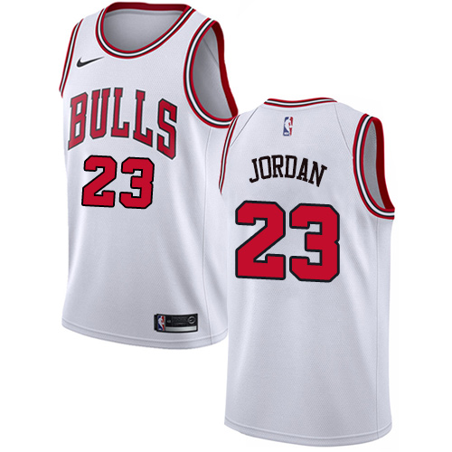 Nike Bulls #23 Michael Jordan White Women's NBA Swingman Association Edition Jersey