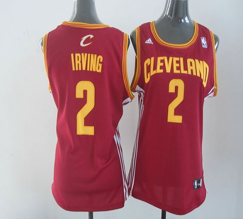 Cavaliers #2 Kyrie Irving Red Road Women's Stitched NBA Jersey