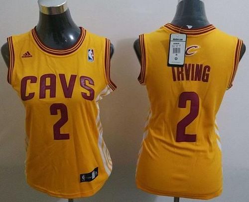 Cavaliers #2 Kyrie Irving Gold Alternate Women's Stitched NBA Jersey