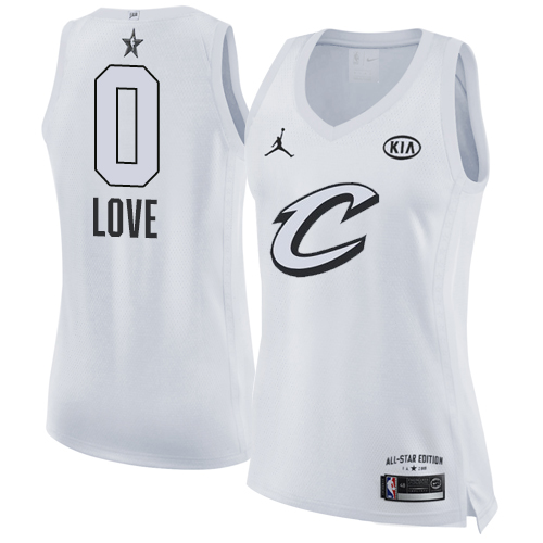 Nike Cavaliers #0 Kevin Love White Women's NBA Jordan Swingman 2018 All-Star Game Jersey